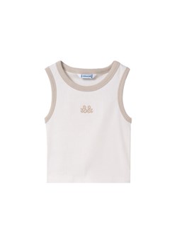 Mayoral Top 6032 Écru Slim Fit ze sklepu MODIVO w kategorii Bluzki dziewczęce - zdjęcie 182622933