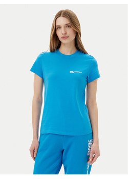 KARL LAGERFELD T-Shirt A1W17004 Niebieski Regular Fit ze sklepu MODIVO w kategorii Bluzki damskie - zdjęcie 182623064