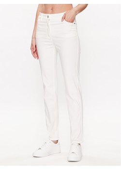 Olsen Spodnie materiałowe Mona 14000620 Biały Slim Fit ze sklepu MODIVO w kategorii Spodnie damskie - zdjęcie 182623094