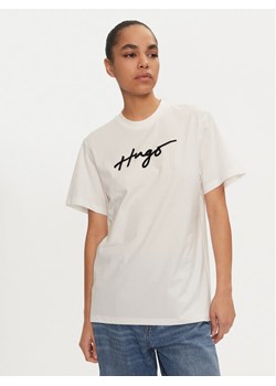 HUGO T-Shirt 50528585 Biały Regular Fit ze sklepu MODIVO w kategorii Bluzki damskie - zdjęcie 182623323
