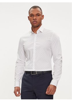 Calvin Klein Koszula Leaf Print K10K112593 Biały Slim Fit ze sklepu MODIVO w kategorii Koszule męskie - zdjęcie 182623391