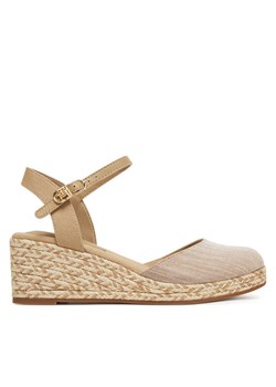 Tommy Hilfiger Espadryle Chambray Mid Wedge Espad FW0FW08477 Beżowy ze sklepu MODIVO w kategorii Espadryle damskie - zdjęcie 182623392