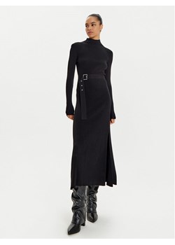 KARL LAGERFELD Sukienka dzianinowa 246W1321 Czarny Slim Fit ze sklepu MODIVO w kategorii Sukienki - zdjęcie 182623544