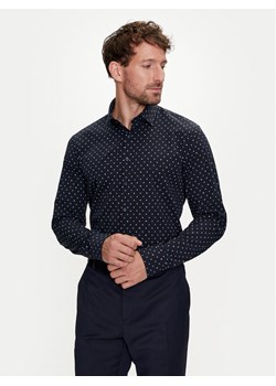 Calvin Klein Koszula K10K113168 Granatowy Slim Fit ze sklepu MODIVO w kategorii Koszule męskie - zdjęcie 182623661