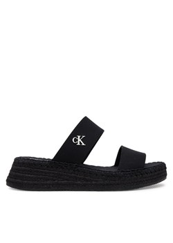 Calvin Klein Jeans Espadryle Sporty Rope Mg Lth Webbing YW0YW01704 Czarny ze sklepu MODIVO w kategorii Espadryle damskie - zdjęcie 182623670