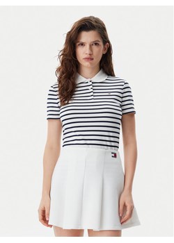 Tommy Jeans Polo Essential DW0DW20160 Granatowy Slim Fit ze sklepu MODIVO w kategorii Bluzki damskie - zdjęcie 182623962