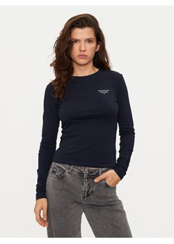 Tommy Jeans Bluzka Essential DW0DW18793 Granatowy Slim Fit ze sklepu MODIVO w kategorii Bluzki damskie - zdjęcie 182624124