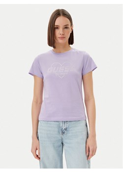 Guess T-Shirt V5GI10 K9RM1 Fioletowy Regular Fit ze sklepu MODIVO w kategorii Bluzki damskie - zdjęcie 182624200