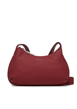 Calvin Klein Torebka Calvin Soft Crossbody K60K612112 Bordowy ze sklepu MODIVO w kategorii Listonoszki - zdjęcie 182624244