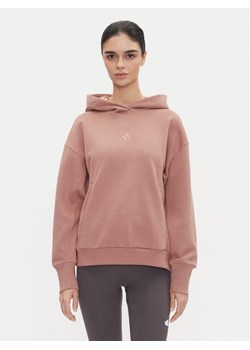adidas Bluza ALL SZN Fleece JD4669 Różowy Loose Fit ze sklepu MODIVO w kategorii Bluzy damskie - zdjęcie 182624293