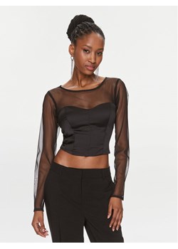 Rinascimento Bluzka CFC0116823003 Czarny Slim Fit ze sklepu MODIVO w kategorii Bluzki damskie - zdjęcie 182624450