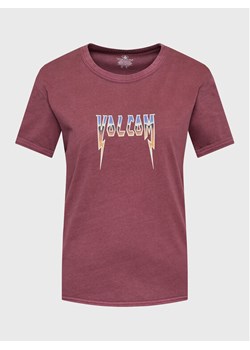 Volcom T-Shirt Truly Ringer B3512307 Bordowy Regular Fit ze sklepu MODIVO w kategorii Bluzki damskie - zdjęcie 182624492
