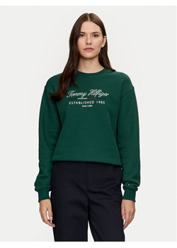 Tommy Hilfiger Bluza Modern WW0WW43574 Zielony Regular Fit - id: 0000304082160 - marki Tommy Hilfiger - 182624524 Tommy Hilfiger Bluza Modern WW0WW43574 Zielony Regular Fit ze sklepu MODIVO w kategorii Bluzy damskie - zdjęcie 182624524