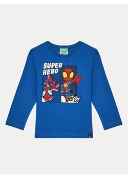 United Colors Of Benetton Bluzka 3ATNG10GU Niebieski Regular Fit ze sklepu MODIVO w kategorii T-shirty chłopięce - zdjęcie 182624623