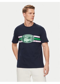 Lacoste T-Shirt TH1415 Granatowy Regular Fit ze sklepu MODIVO w kategorii T-shirty męskie - zdjęcie 182624734