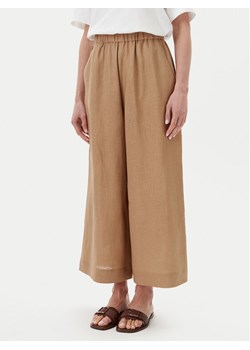 Max Mara Spodnie materiałowe Minnie 2516131018 Beżowy Relaxed Fit ze sklepu MODIVO w kategorii Spodnie damskie - zdjęcie 182624842