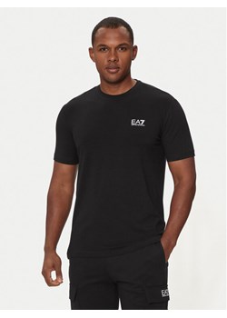 EA7 Emporio Armani T-Shirt 8NPT26 PJVQZ 1200 Czarny Regular Fit ze sklepu MODIVO w kategorii T-shirty męskie - zdjęcie 182624930