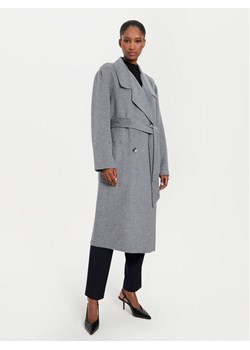 Boss Płaszcz wełniany Clibari 50521160 Szary Regular Fit ze sklepu MODIVO w kategorii Płaszcze damskie - zdjęcie 182625090