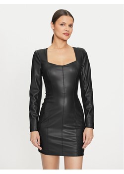 Guess Sukienka z imitacji skóry 4YGK20 7159A Czarny Regular Fit ze sklepu MODIVO w kategorii Sukienki - zdjęcie 182625122