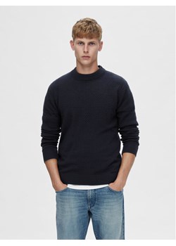 Selected Homme Sweter 16090155 Granatowy Regular Fit ze sklepu MODIVO w kategorii Swetry męskie - zdjęcie 182625150