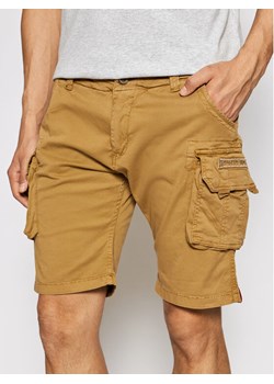 Alpha Industries Szorty materiałowe Crew 176203 Brązowy Slim Fit ze sklepu MODIVO w kategorii Spodenki męskie - zdjęcie 182625213