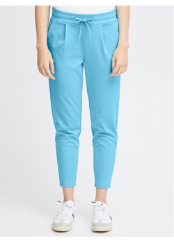 ICHI Spodnie materiałowe 20104757 Niebieski Slim Fit ze sklepu MODIVO w kategorii Spodnie damskie - zdjęcie 182625524