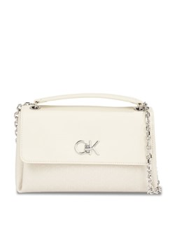 Calvin Klein Torebka Re-Lock Conv Shoulder Bag_Jcq K60K611755 Écru ze sklepu MODIVO w kategorii Listonoszki - zdjęcie 182625753