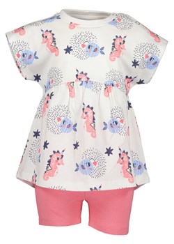 Blue Seven Komplet t-shirt i spodenki 914519 X Biały Regular Fit ze sklepu MODIVO w kategorii Komplety dziewczęce - zdjęcie 182625850
