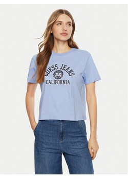 Guess T-Shirt W5RI43 K8HM0 Niebieski Regular Fit ze sklepu MODIVO w kategorii Bluzki damskie - zdjęcie 182626152