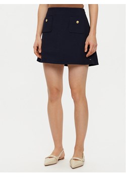 Tommy Hilfiger Spódnica mini WW0WW44994 Granatowy Regular Fit ze sklepu MODIVO w kategorii Spódnice - zdjęcie 182626211