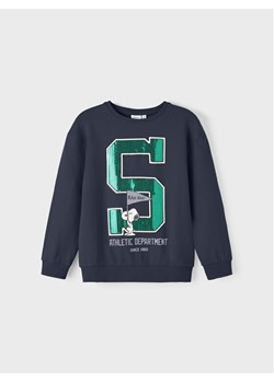 NAME IT Bluza PEANUTS 13210813 Granatowy Regular Fit ze sklepu MODIVO w kategorii Bluzy chłopięce - zdjęcie 182626400