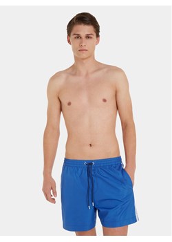Calvin Klein Swimwear Szorty kąpielowe KM0KM00810 Niebieski Regular Fit ze sklepu MODIVO w kategorii Kąpielówki - zdjęcie 182626550