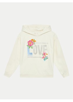 Guess Bluza J4YQ09 KAX74 Écru Regular Fit ze sklepu MODIVO w kategorii Bluzy dziewczęce - zdjęcie 182626551