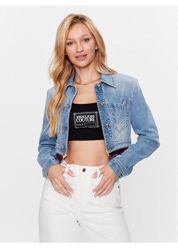 Versace Jeans Couture Kurtka jeansowa 74HAS46B Niebieski Regular Fit ze sklepu MODIVO w kategorii Kurtki damskie - zdjęcie 182626643