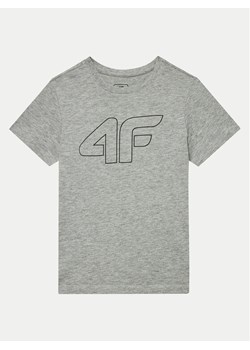 4F T-Shirt 4FJWMM00TTSHM1627 Szary Regular Fit ze sklepu MODIVO w kategorii T-shirty chłopięce - zdjęcie 182627254