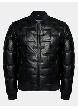 Serge Pariente Kurtka skórzana Clever Czarny Slim Fit ze sklepu MODIVO w kategorii Kurtki męskie - zdjęcie 182627530