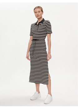 Tommy Hilfiger Sukienka codzienna Reg Breton Midi Polo Dress Ss WW0WW42030 Czarny Regular Fit ze sklepu MODIVO w kategorii Sukienki - zdjęcie 182627584