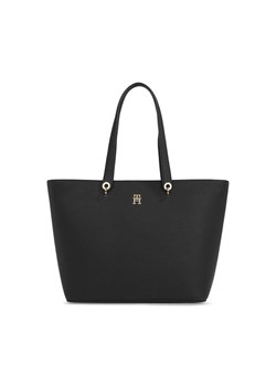 Tommy Hilfiger Torebka Th Emblem Tote AW0AW15178 Czarny ze sklepu MODIVO w kategorii Torby Shopper bag - zdjęcie 182627700