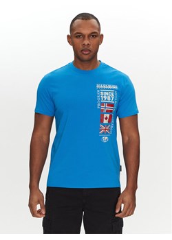 Napapijri T-Shirt S-Turin NP0A4HQG Niebieski Regular Fit ze sklepu MODIVO w kategorii T-shirty męskie - zdjęcie 182627701