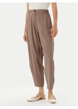ACCESS FASHION Spodnie materiałowe 53-5112-405 Beżowy Regular Fit ze sklepu MODIVO w kategorii Spodnie damskie - zdjęcie 182627811