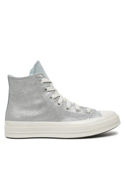 Converse Trampki Chuck 70 Suede Shimmer A08224C Szary ze sklepu MODIVO w kategorii Trampki damskie - zdjęcie 182627961