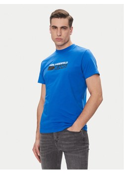 KARL LAGERFELD T-Shirt A2M17074 Niebieski Regular Fit ze sklepu MODIVO w kategorii T-shirty męskie - zdjęcie 182628022