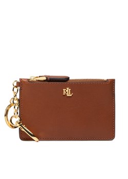 Lauren Ralph Lauren Etui na karty kredytowe Zip Card Cas 432876731001 Brązowy ze sklepu MODIVO w kategorii Etui - zdjęcie 182628212