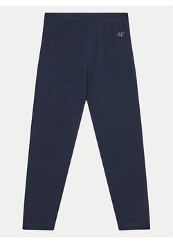 4F Legginsy 4FJWMM00TTIGF178 Granatowy Slim Fit ze sklepu MODIVO w kategorii Spodnie dziewczęce - zdjęcie 182628293
