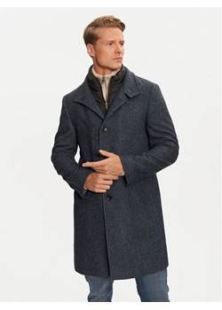 Pierre Cardin Płaszcz wełniany C4 84001/000/6103 Granatowy Regular Fit ze sklepu MODIVO w kategorii Płaszcze męskie - zdjęcie 182628454