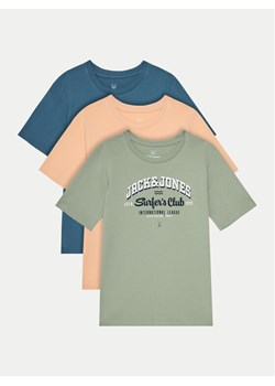 Jack&Jones Junior Komplet 3 t-shirtów JJelogo Tee Ss O-Neck 12278395 Kolorowy Regular Fit ze sklepu MODIVO w kategorii T-shirty chłopięce - zdjęcie 182628670
