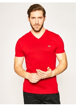 Lacoste T-Shirt TH6710 Czerwony Regular Fit ze sklepu MODIVO w kategorii T-shirty męskie - zdjęcie 182628671
