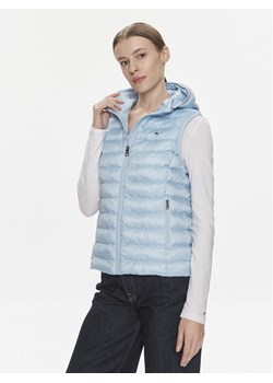 Tommy Hilfiger Bezrękawnik Global Stripe WW0WW40779 Błękitny Regular Fit ze sklepu MODIVO w kategorii Kamizelki damskie - zdjęcie 182628901