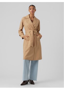 Vero Moda Trencz Lou 10257581 Beżowy Regular Fit ze sklepu MODIVO w kategorii Płaszcze damskie - zdjęcie 182628980