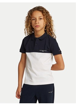 Tommy Hilfiger Polo KB0KB09527 Granatowy Regular Fit ze sklepu MODIVO w kategorii T-shirty chłopięce - zdjęcie 182629070